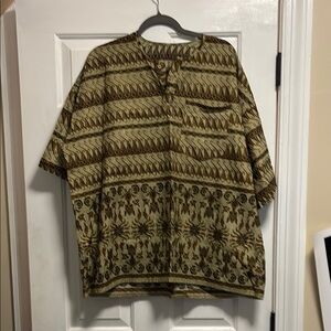 Men's Brown Patterned Shirt